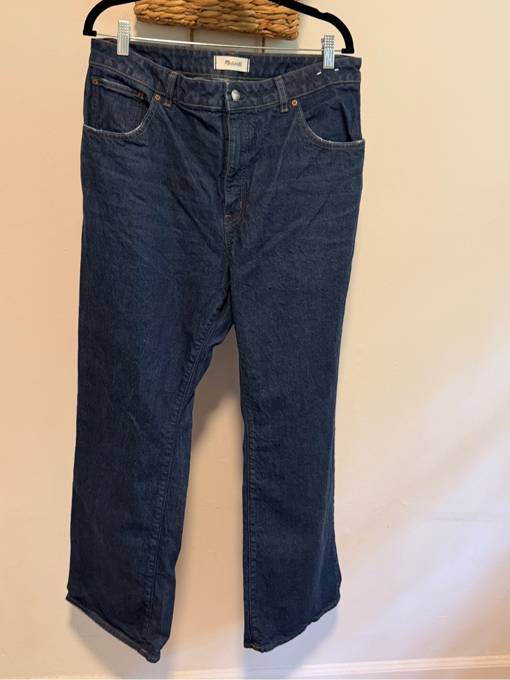 Madewell Curvy Relaxed Bootcut Jeans Dark Wash Size 32
